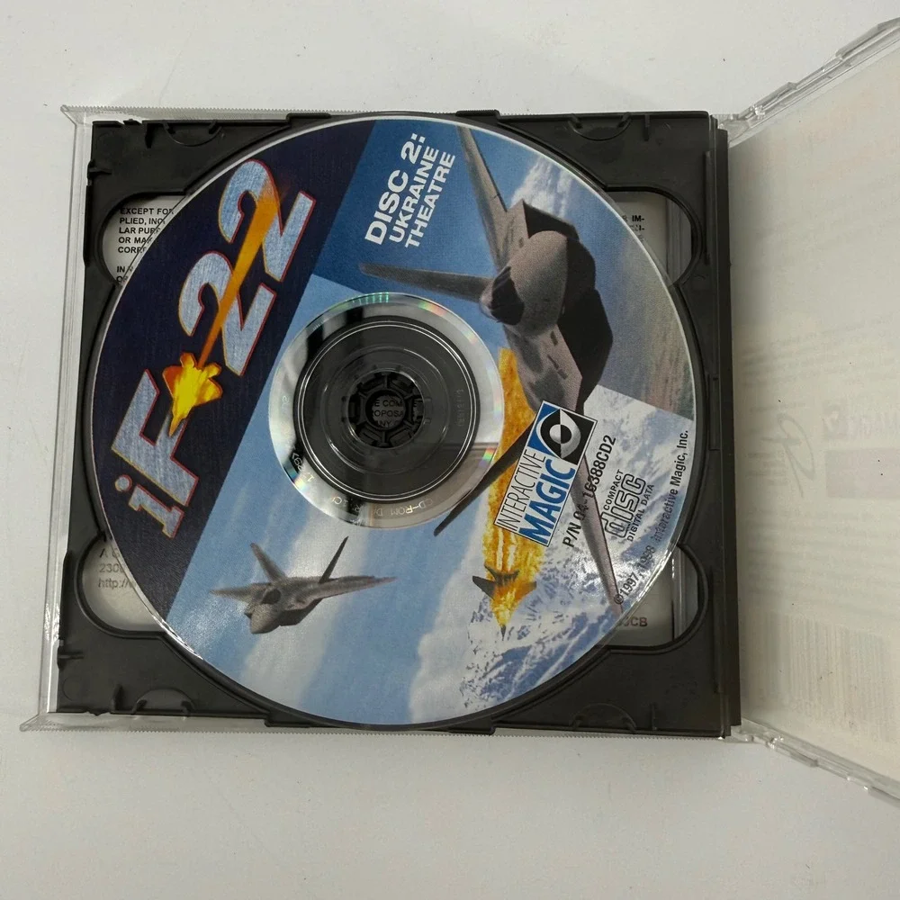 iF-22‎ The Realistic Simulation of the F-22 Raptor PC Windows 95 1997 2-Disc Set